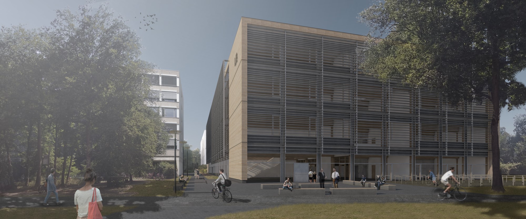 Student project Der studentische Entwurf zeigt, wie das Gebäude LB auf dem Campus neu entwickelt werden könnte.