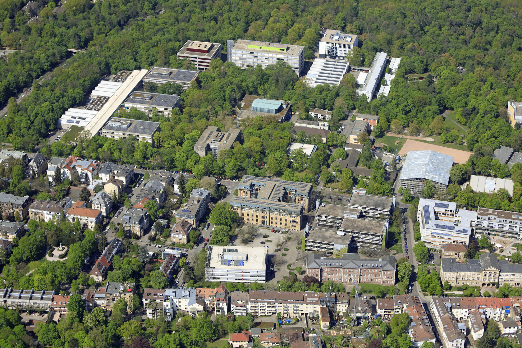 Aerial view campus Karlsruhe University of Applied Sciences