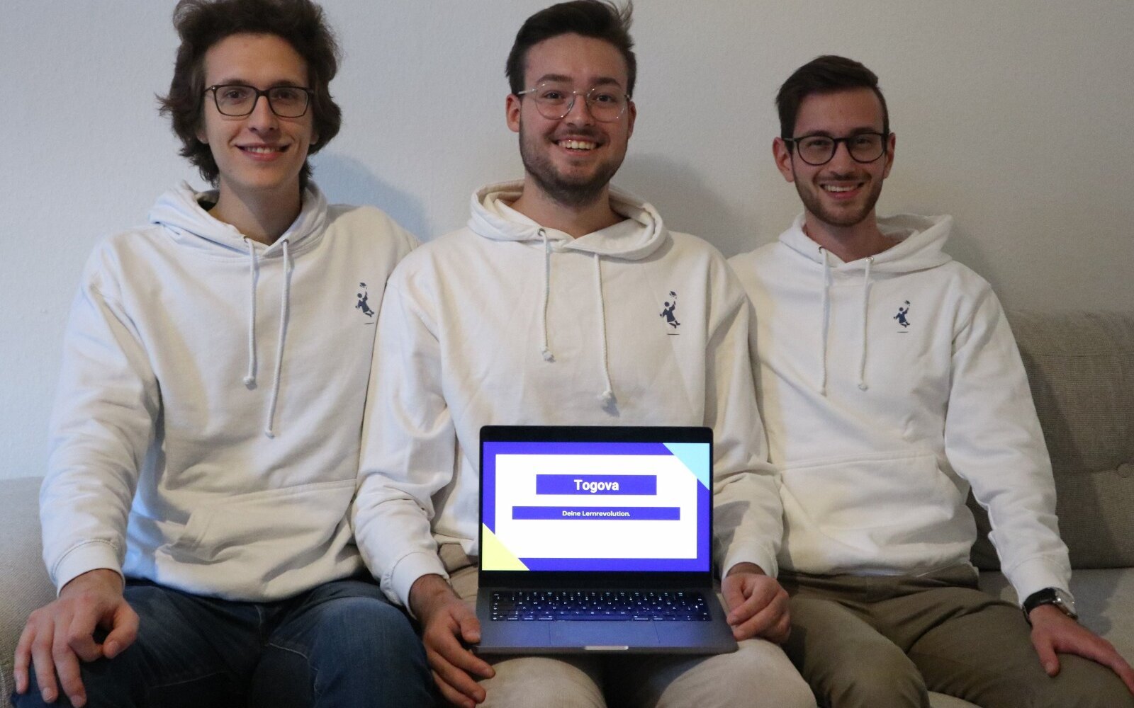 Firmengründer Togova Elias Schuster, Tim Lachenicht und Felix Wieland