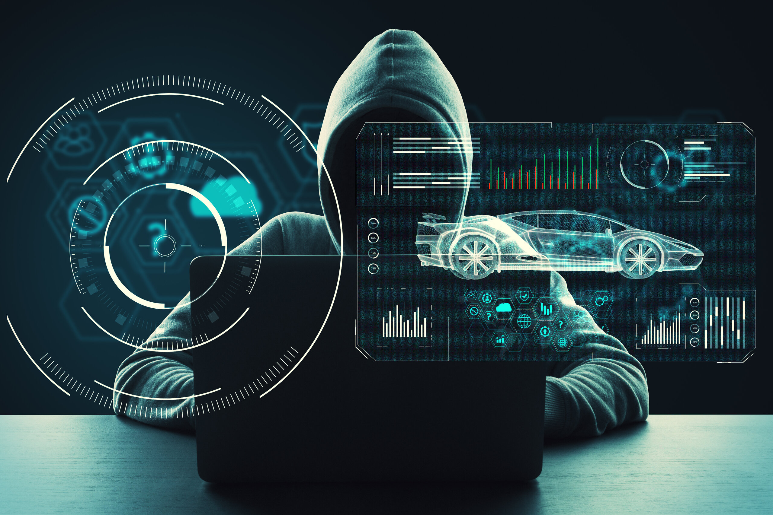 Hacker attacks smart vehicle, photo: © Adobe Stock / peshkov