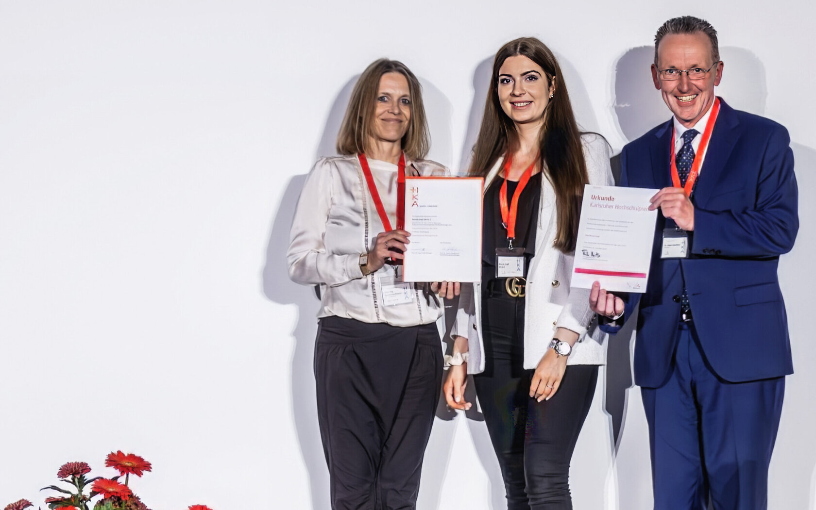 Preis der Stadt Karlsruhe Nicole Dopf mit Preisstifter