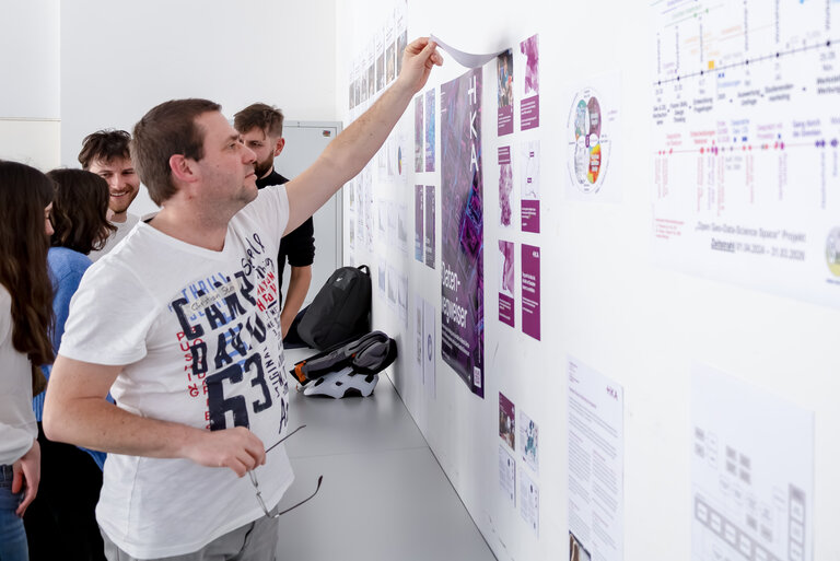 Ausstellung der Projektergebnisse im Rahmen des Workshops.
