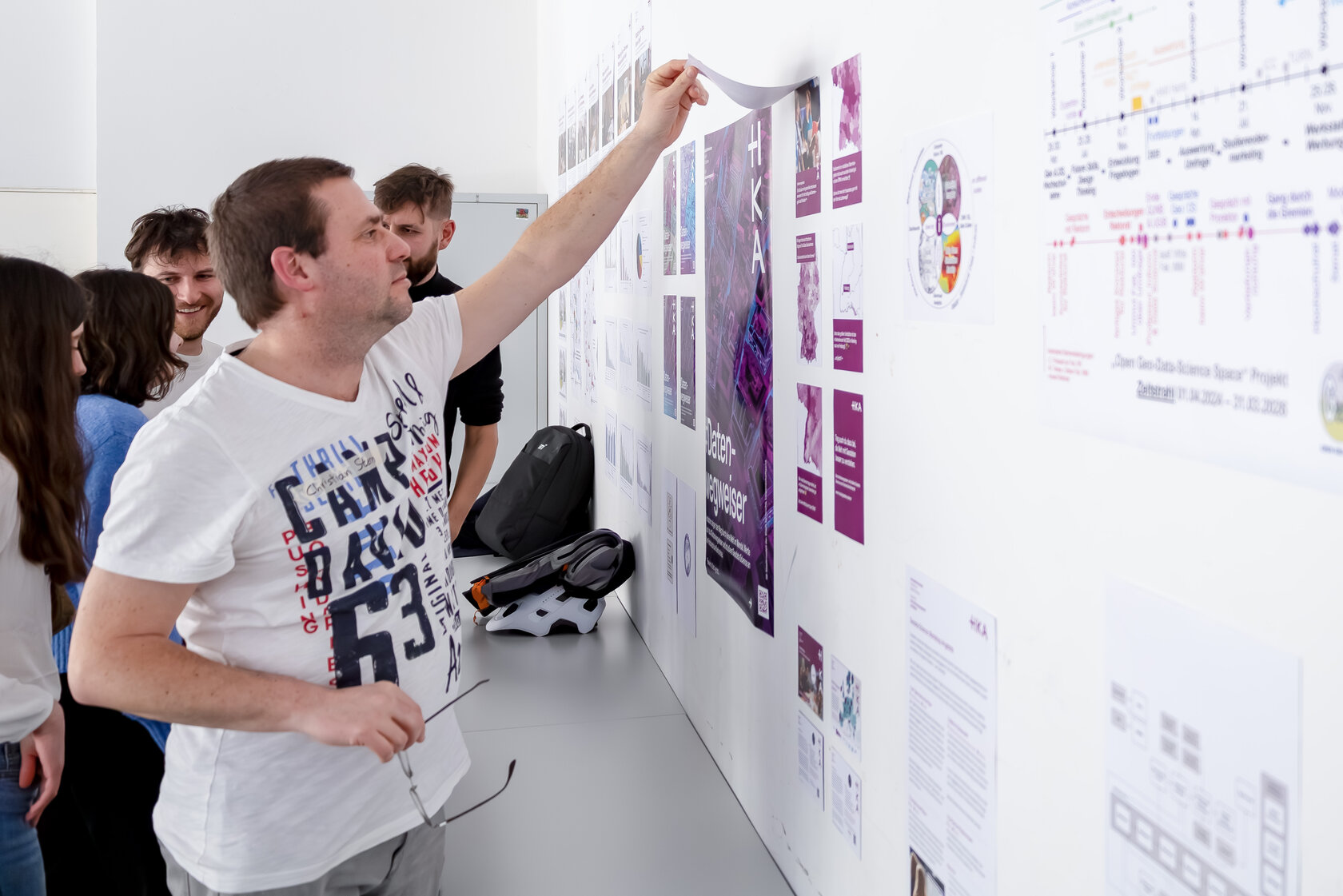 Ausstellung der Projektergebnisse im Rahmen des Workshops.