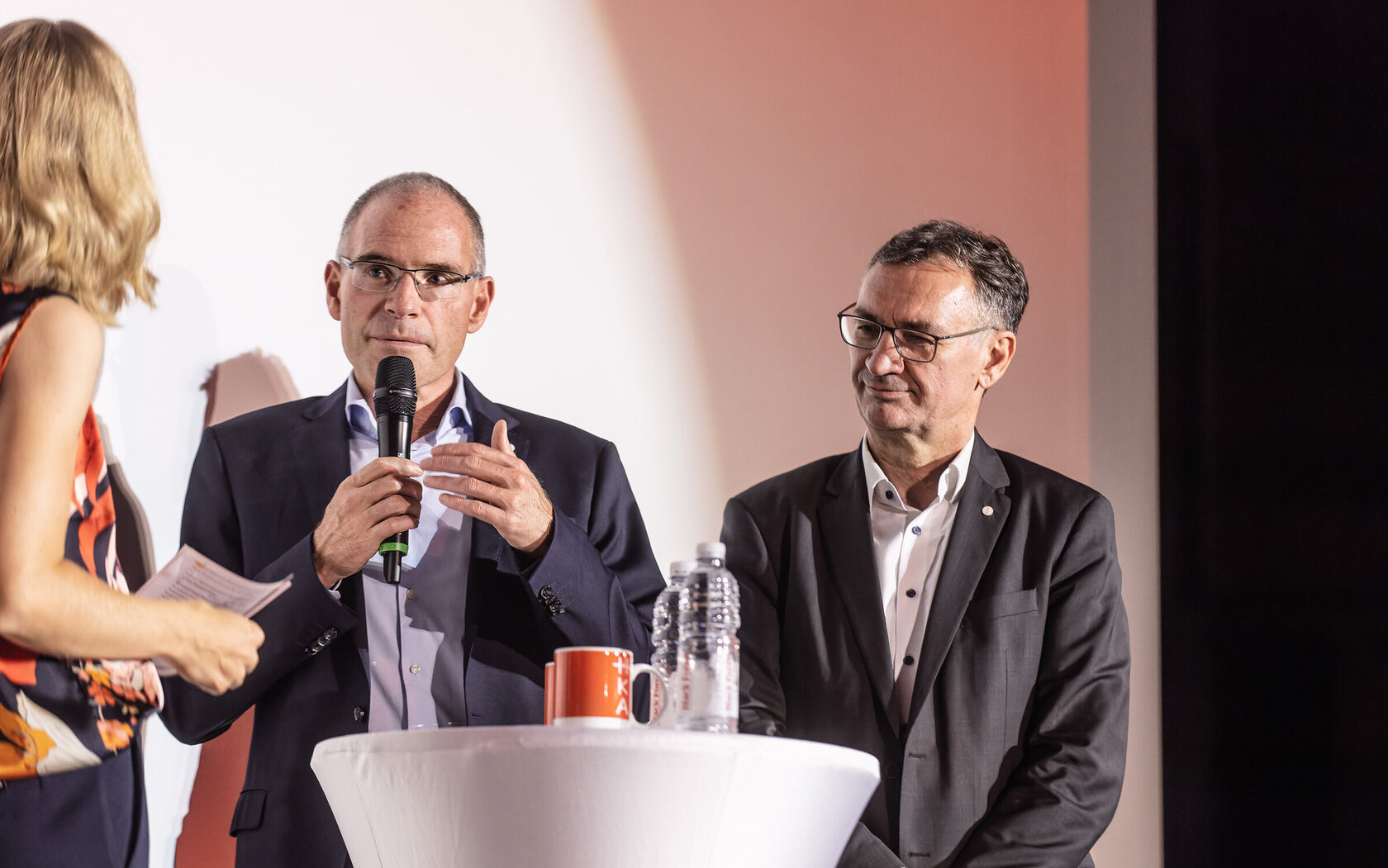 Promotionstalk Rektor Artinger und Prorektor Quint