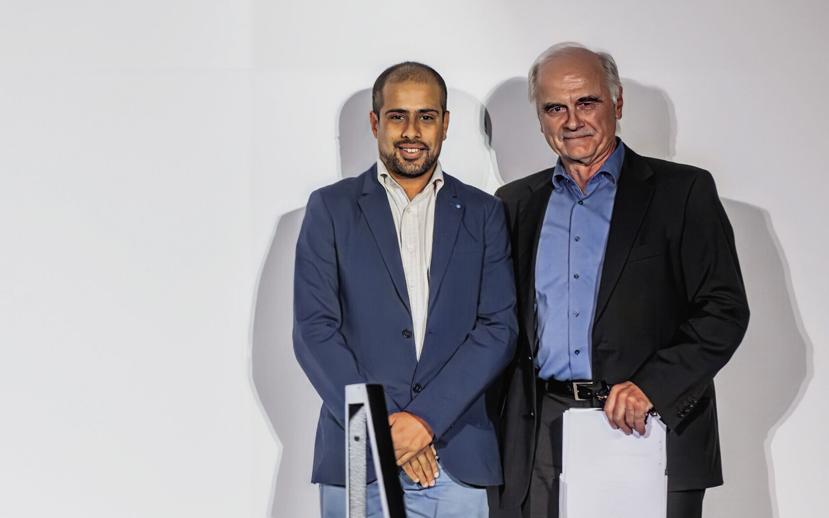 Promotionsstipendium Binayak Ojha und Prof. Franz Nestmann